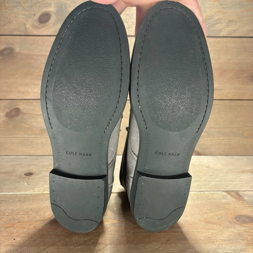 cole haan curtis mens size 9.5 shoes green leather comfort chukka boots